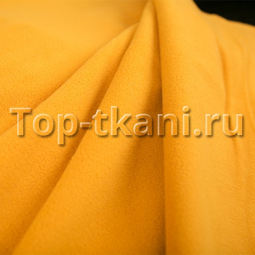 Флис антипиллинг двусторонний - Желтый с горчичным подтоном - 280 гр/кв.м - (ширина 150 см)