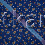 Лоскут Ситец набивной - Восточные огурцы на синем (60 см х 80 см)