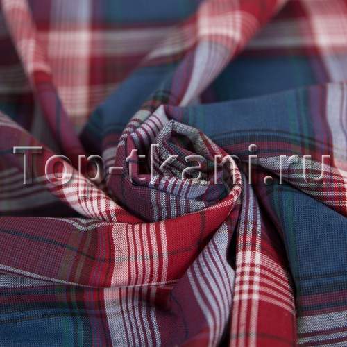 Сорочечная ткань - Тартан (Остаток 1,9 метра, цена указана за 1 пг.м)  (ширина 145 см)